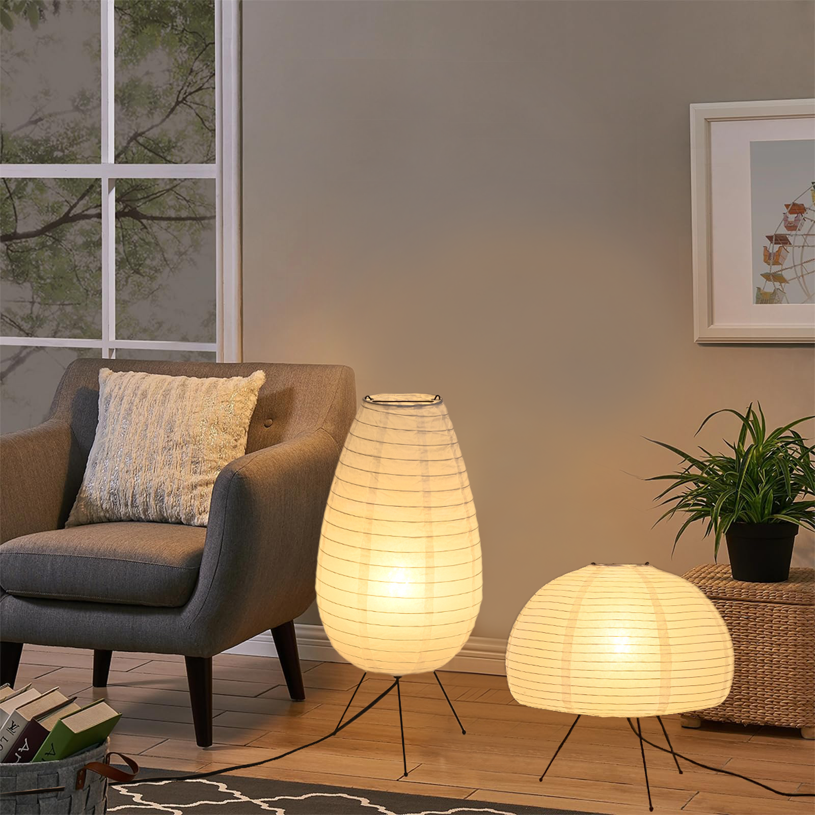 Nogy Noguchi Style Lamp Rice P - Japanese Lantern Paper avis et prix