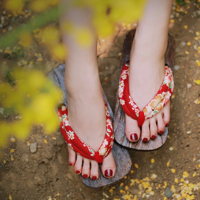 Women's Cosplay Shoes Double H - Geta Wooden Sandal avis et prix